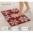 thumbnail image 2 of Alfombrillas de baño LANE LINEN Christmas de 2 piezas con diseño de copos de nieve, 2 of 7