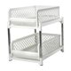 thumbnail image 2 of Organizador de gabinete extraíble, estante de almacenamiento de 2 capas para botellas de especias, estante para champú de inodoro, estante de almacenamiento para despensa, cocina y baño Blanco, 2 of 9