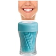 thumbnail image 1 of 200 palillos de dientes portátiles, cepillo de dientes, herramienta de limpieza dental Azul, 1 of 7
