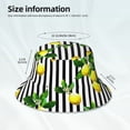 thumbnail image 6 of Easygdp Lemons On Striped Double-Sided Reflective Fisherman Hat,Sun Visor,Casual Hat,Fluorescent Hat,Suitable For Outdoor And Night Walking,Unisex, 6 of 9