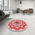 thumbnail image 4 of Ahgly Tapis Rectangulaire Lavable en Machine Intérieur Transitionnel Rose Profond, 3 Pieds x 5 Pieds, 4 of 7