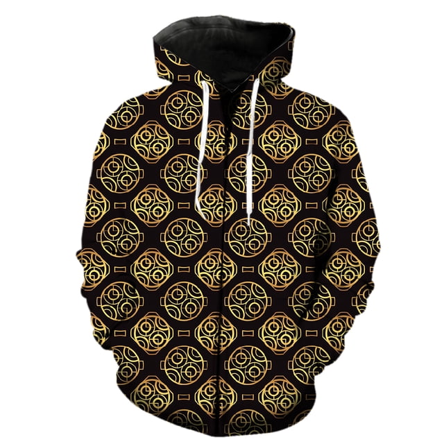 Sudadera con capucha y cremallera para hombre, con estampado geométrico abstracto en 3D, de gran tamaño, informal, de manga larga, estilo Harajuku, para primavera