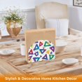 thumbnail image 6 of Yayeee Napkin Holder for Table Kitchen Paper Tissue Organization, Green Simple Triangles, 6 of 8