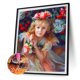 thumbnail image 1 of 5D diamante pintura DIY flor chica completo redondo taladro mosaico imagen pared decoración Likrtyny decoración de arte, 1 of 9