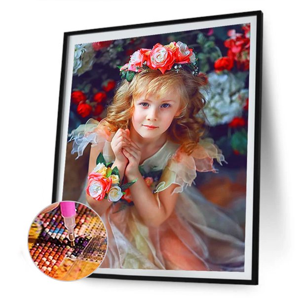 5D diamante pintura DIY flor chica completo redondo taladro mosaico imagen pared decoración Likrtyny decoración de arte