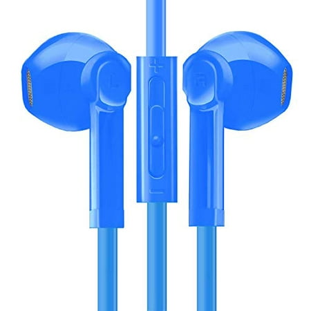 Headphones/Earbuds Compatible with Smart Device, Cell Phone, Tablet, MP3 MP4 Active Noise Isolation Stereo Sound in Ear Buds Mic and Volume Control, Wired 3.5mm Ergonomic Comfort Fit