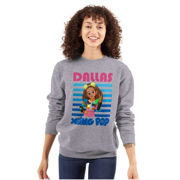 XOMG POP Music Fan Dallas Cartoon Women Plus Size Sweatshirt Brisco Brands 2X