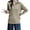 Khaki, variant on EchfiProm V Neck Women Sweater Brown Half Zip Christmas Ribbed Trendy Solid Long Sleeve Pullover Sweater Top