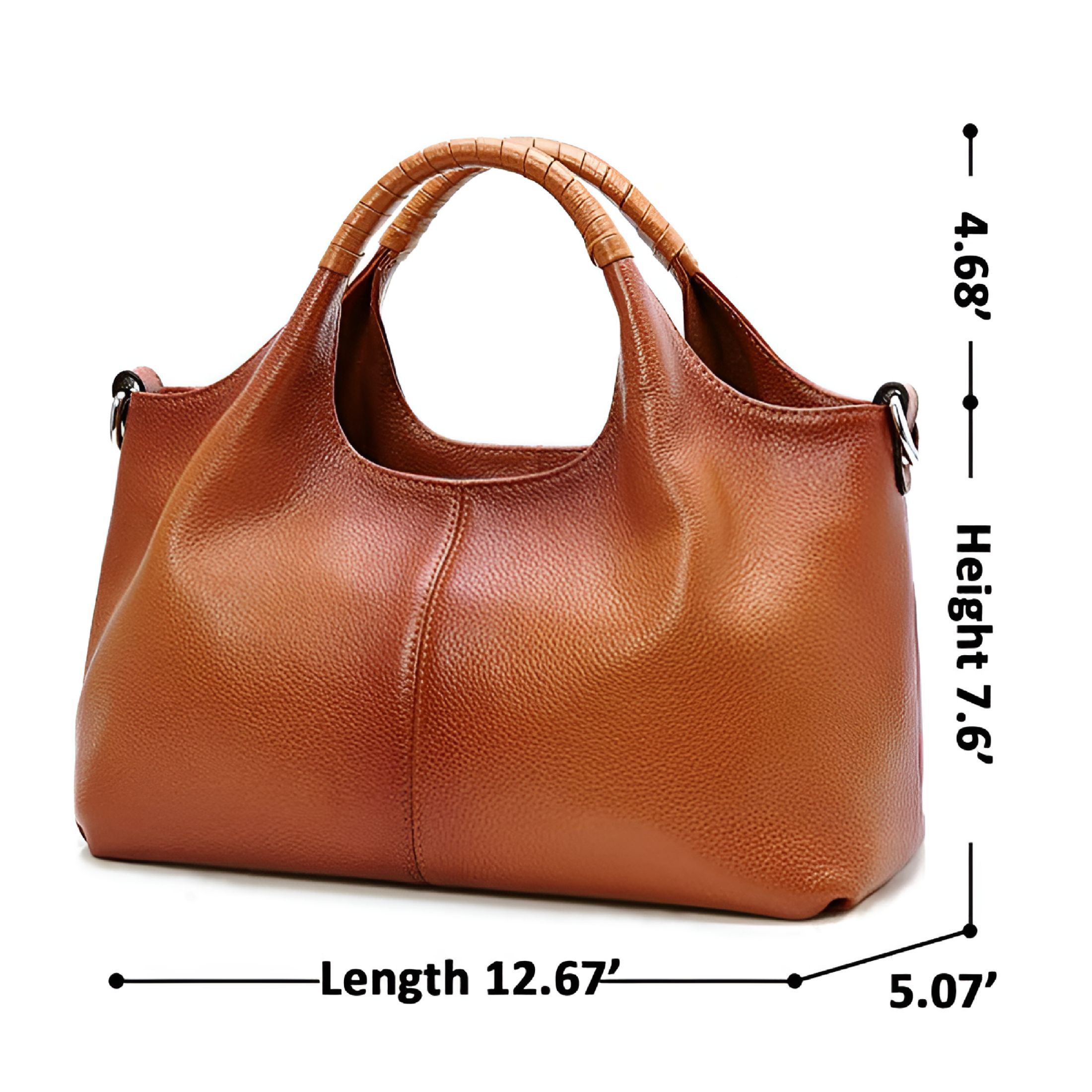 GASTROPOD Genuine Leather Purses and Handbags for Women Top Handle Satchel Large Work Tote Shoulder Crossbody Bag Brown
