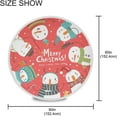 thumbnail image 4 of Coolnut Christmas Snowman Round Tablecloth 60", Waterproof Stain and Wrinkle Resistant Washable Decorative Table Covers for Kitchen Dining Tabletop Party Outdoor Picnic Christmas Decor, 4 of 7