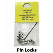 12 New Design 7MM Pin Keepers/Locking Pin Backs- Preset Screws (7 MM)
