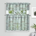 thumbnail image 2 of Kitchen Curtains 36 Inch Short - 3 Panel Set, Shark Whale Dolphin Ocean Theme, Rod Pocket Window Curtain, 100% Polyester for Nautical Farmhouse Kitchen, Easy Wash, 2 of 6