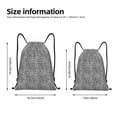thumbnail image 3 of Hirioo Black Leopard Print Drawstring Backpack Bag Sport Versatile Sports Backpack for Gym, Travel, Swimming, Beach, 3 of 9