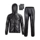 thumbnail image 5 of Trajes de lluvia Sunnimix Conjuntos de chaqueta y pantalones de lluvia Impermeable negro L, 5 of 8