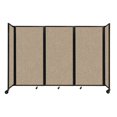 thumbnail image 1 of "Versare Room Divider 360 Portable Wall Partition | 3 Panels Wide | 8'6" x 6' Rye Fabric Panels", 1 of 7
