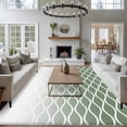 thumbnail image 3 of Non-Slip Rug Pad Rugs Morocco Art White Wave Stripe Rectangle Area Rugs 5x7Ft Soft Carpet Pads for Living Room Kids Room, Sage Green Color Ombre, 3 of 9