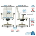 thumbnail image 4 of La-Z-Boy Baylor Modern Executive Office Chair White Bonded Leather, 4 of 9