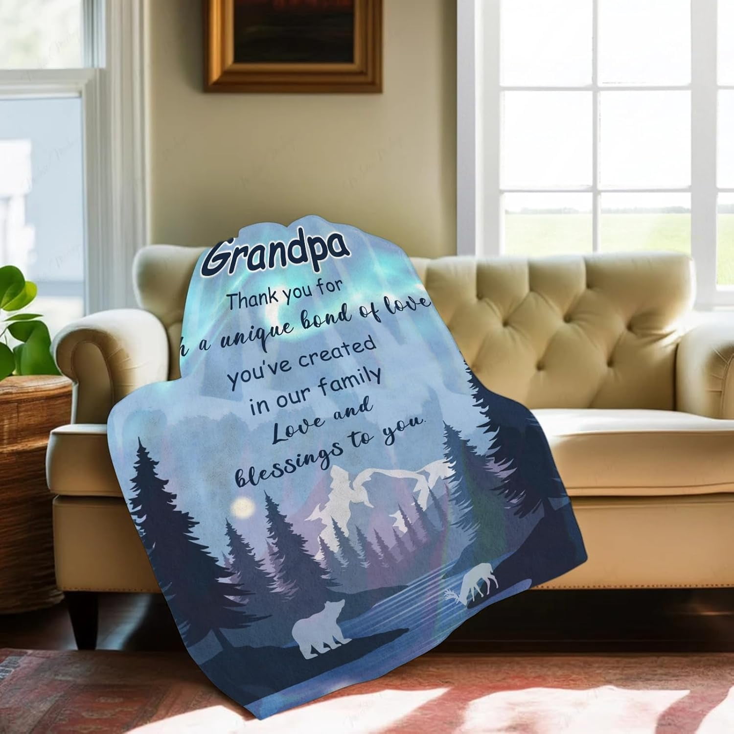 Grandpa Gift Throw Blanket, Gifts for Grandpa, Blanket for Grandpa from Grandkid, Best Grandpa Blanket, Grandpa Gift, Grandpa Gift from Granddaughter Grandson, Papa Blanket, Grandfather Blanket-50*60