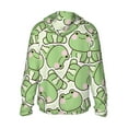 thumbnail image 3 of Kll Cute Frog Print Men'S Women’s Upf 50+ Sun Protection Outdoor Hoodie Jacket Long Sleeve Fishing Hiking Performance Shirt- X-Large, 3 of 8