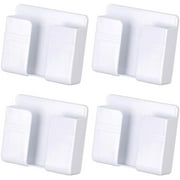 4 Pcs Wall Mount Mobile Phone Charger Holder, 6M Adhesive Cell Phone Wall Stand for Charger, Phone Holders for Shower