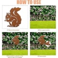 thumbnail image 4 of Squirrel Decoration Rusty Squirrel Sitting Garden Ornament Metal Natural Rust Patina for Decorative Garden Wooden Garden Decoration Figurines, 4 of 5