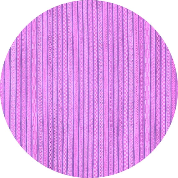 Ahgly Company Indoor Round Oriental Purple Modern Area Rugs, 8' Round