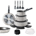 thumbnail image 5 of 24-Piece Nonstick Cookware Set with Removable Double-Lock Safety Handles, Stackable Space-Saving Design, PFOA & Cadmium Free, Kitchen Pots and Pans Set for All Cooking, 5 of 7