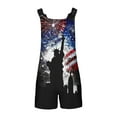thumbnail image 4 of Moxiu Womens American Flag Overalls Shorts 4th of July Sleeveless Festival Patriotic Rompers Loose Independence Day Adjustable Strap Short Overall 2025 Dark Blue,S, 4 of 5