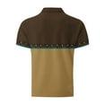 thumbnail image 4 of Blusa y camisa de manga corta con cuello vuelto para hombre, blusa de manga larga con solapa y botones estampados, blusa de poliéster para hombre, 4 of 5