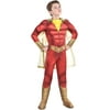 Party City Light-Up Shazam Muscle Halloween Costume for Kids, Includes Hooded Cape