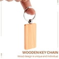 thumbnail image 4 of 50 Blank Wooden Keychain Rectangular Engraving Key ID Can Be Engraved DIY, 4 of 8