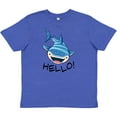 thumbnail image 3 of Inktastic Cute Whale Shark Says Hello Youth T-Shirt, 3 of 5