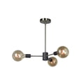 thumbnail image 3 of Woodbridge Lighting Ethan 3-light Steel Metal Chandelier in Satin Nickel/Black, 3 of 5