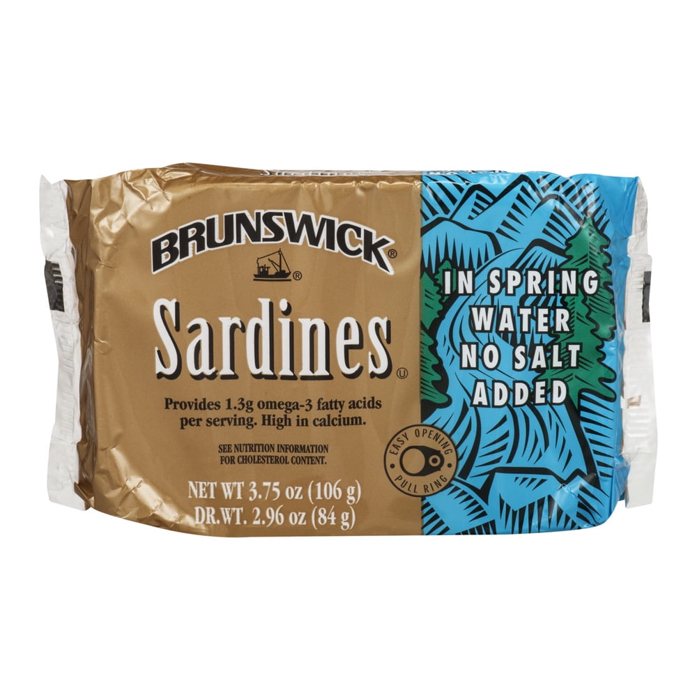 Brunswick In Spring Water No Salt Added Sardines, 3.75 oz by Bumble Bee Foods, LLC