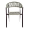 thumbnail image 3 of Furniture of America Clark Aluminum Patio Dining Chair in Dark Brown (Set of 2), 3 of 13