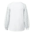 thumbnail image 5 of Aloohaidyvio Tops and Blouses ,Fashion Woman V Neck Hollow Out Long Sleeve T Shirt Solid Blouse Tops, 5 of 5