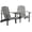Grey, variant on Outsunny Double Wooden Adirondack Chair Muskoka Chair, Natural