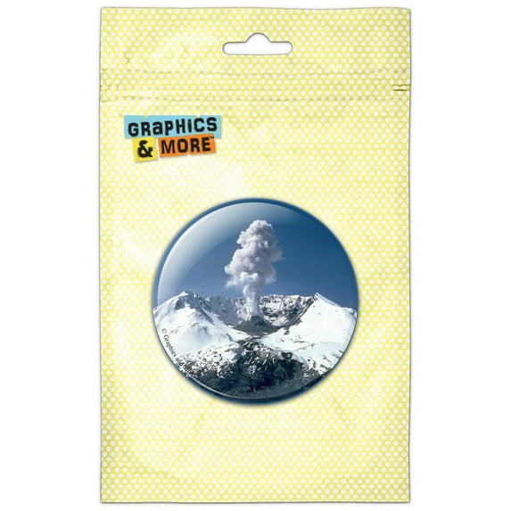 Mount St Helens Erupting Refrigerator Button Magnet