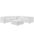 thumbnail image 2 of Modway Mingle Vegan Leather 6-Piece Furniture Set in White, 2 of 10