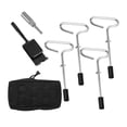 thumbnail image 2 of 4 anclas resistentes para pesca en hielo con bolsa de almacenamiento para instalar un refugio resistente. Con convertidor de bits, 2 of 9