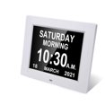 thumbnail image 1 of YUANOU Extra Large Dementia Clock 8" Digital Calendar Day Clocks LED Alarm Clock Wall(White 7inch)AU Plug, 1 of 7