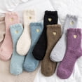 thumbnail image 4 of Calcetines de piso para el hogar Calcetines para dormir calcetines de tubo de medio terciopelo, 4 of 5