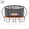 thumbnail image 2 of YORIN Trampoline pour Enfants de 7 à 8 Ans, Trampoline de 14 Pi pour Adultes avec Filet de Protection, Panier de Basketball, Échelle, Capacité de Poids de 1400 Lb, Trampoline Récréatif Extérieur, Trampoline Robuste, 2 of 7