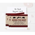thumbnail image 4 of Inkdotpot 30Gender Neutral Lumberjack Baby Shower Rustic Book Request Cards Bring A Book Instead Of A Card Baby Shower Invitations Inserts Games, 4 of 6
