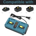 thumbnail image 1 of JIAHAOO Dual Port Power Tool Battery Charger 2A Output Heat Dissipation For 18V Series Battery Construction Tool Application, 1 of 6