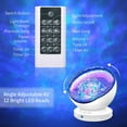 thumbnail image 4 of Lámpara de proyector LED con simulación de olas del océano, luz nocturna infantil con 7 modos de color, 6 sonidos musicales, control remoto, lámpara de noche para decoración de habitaciones de bebés,, 4 of 5