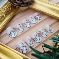 thumbnail image 3 of Uñas postizas BMKKOT 24 piezas Navidad almendra con brillo, 3 of 7