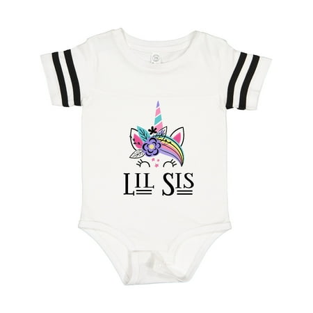 

Inktastic Little Sister Unicorn Lil Sis Outfit Gift Baby Girl Bodysuit
