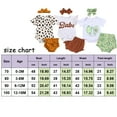 thumbnail image 3 of URMAGIC 3PCS Baby Girls Outfit Cow Print Ruffle Romper Shorts Headband Clothes, 3 of 6
