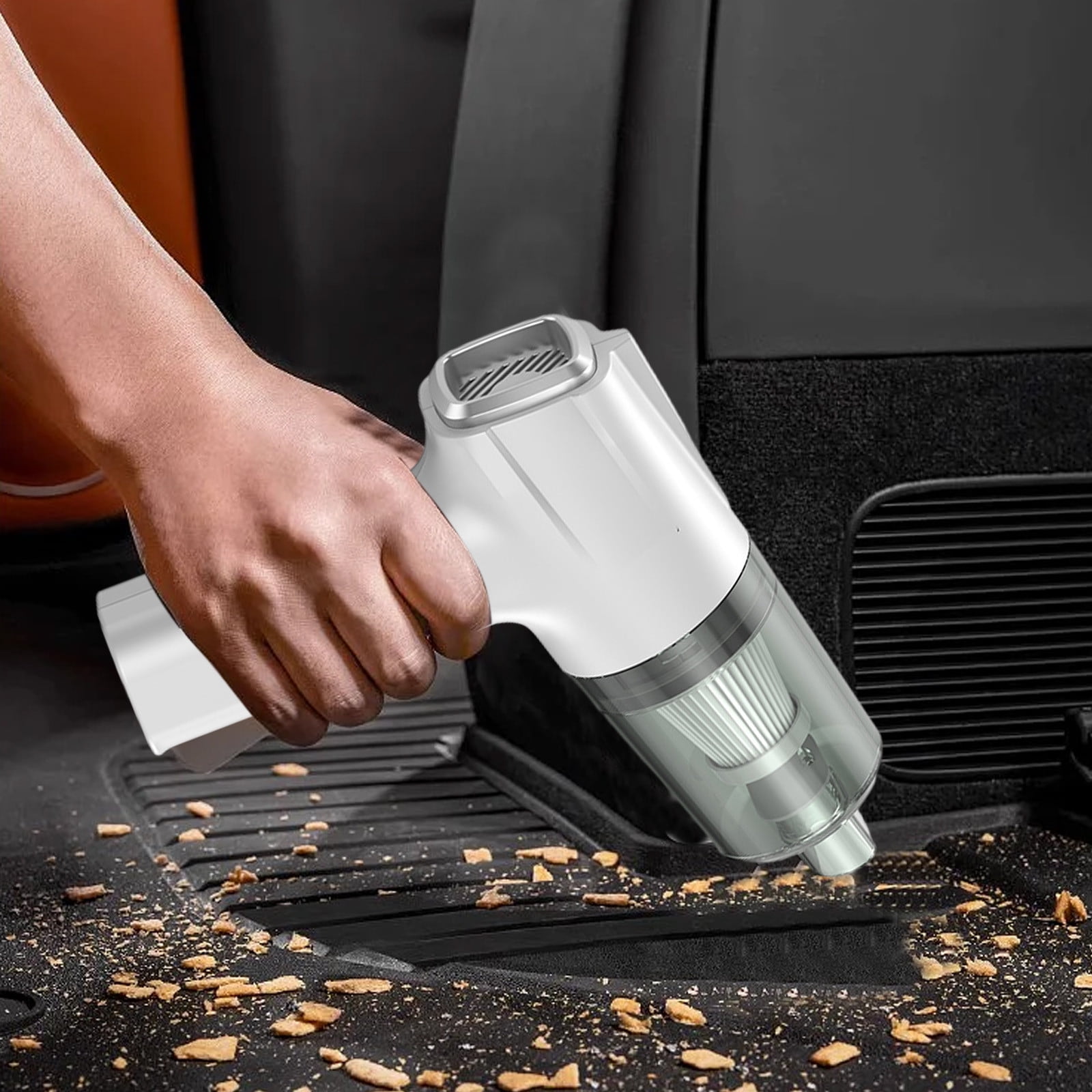 YZEGDCH Floorcare ,Lightweight Mini Vacuum,Wireless Handheld Car Vacuum Cleaner Rechargeable,Strong Suction,3 In1 Buster & Blower & Hand Pump,Dry Use for Car,Keyboard